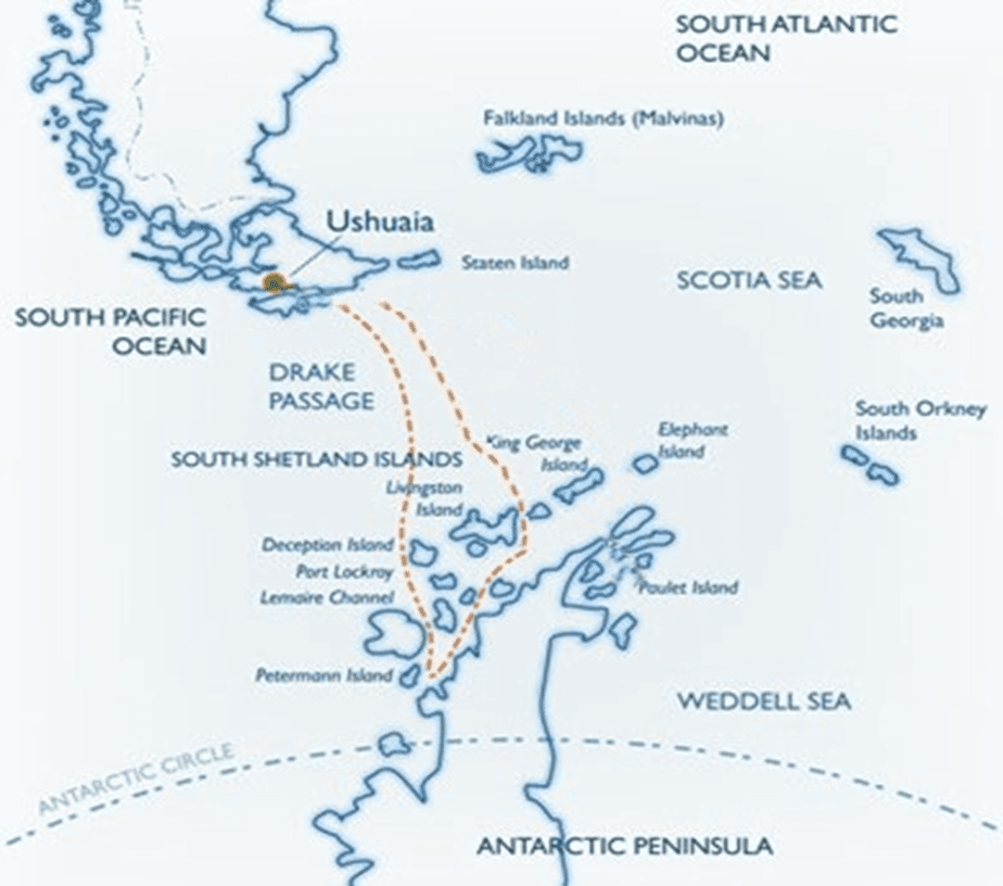 map antartica